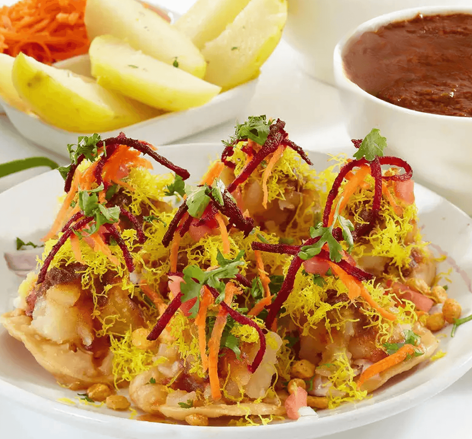 Dahi samoosa chaat