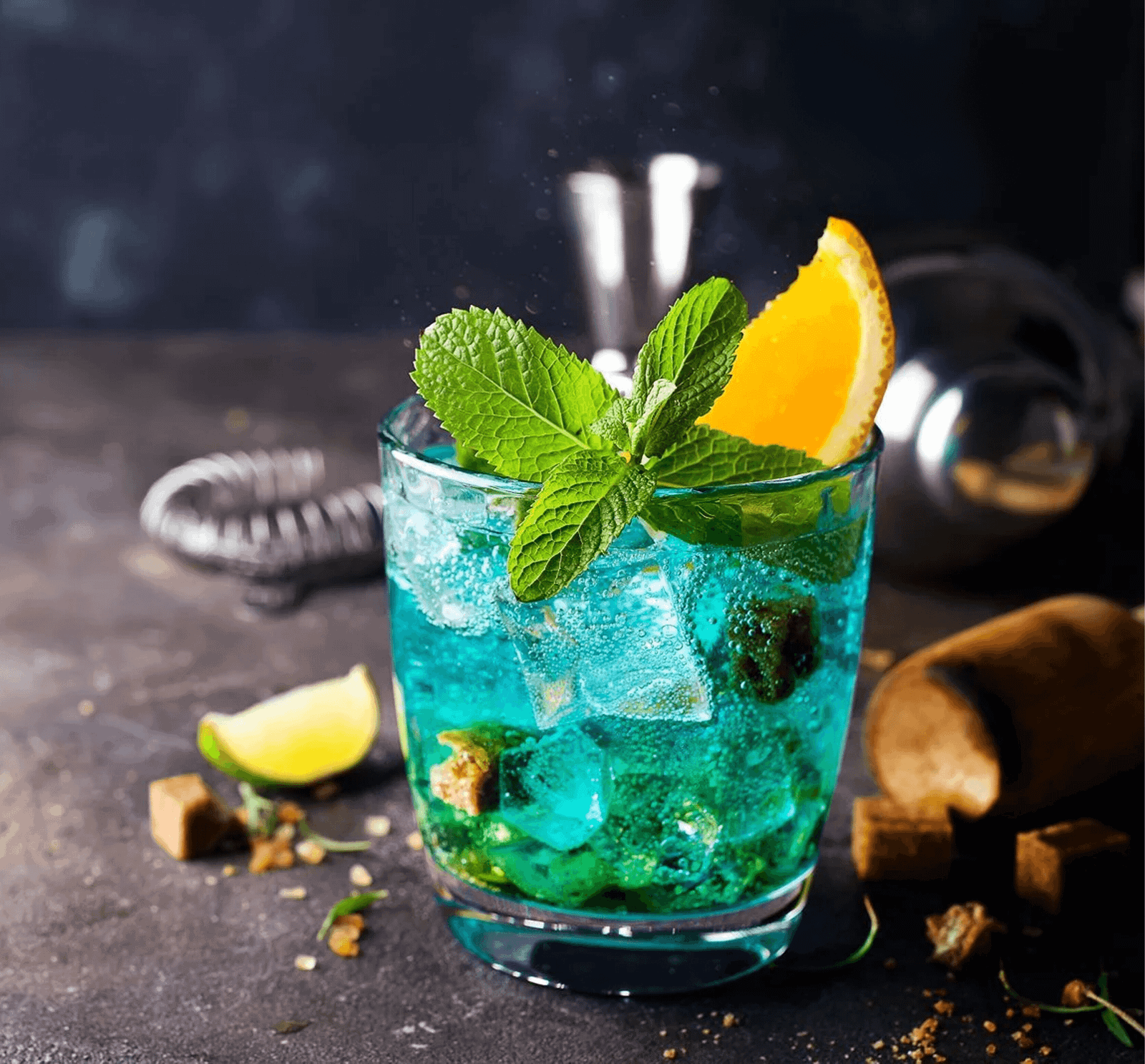 Blue lagoon mojito